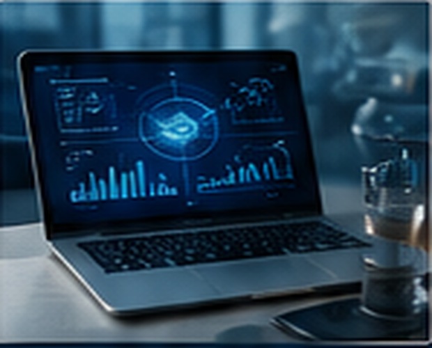 Fintech analytics laptop